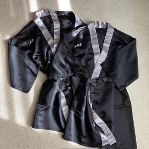 Satiny Mr & Mrs Robes